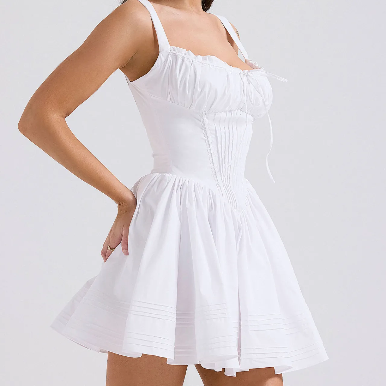Sale Natassia Pin Tuck Mini Dress Women Dresses