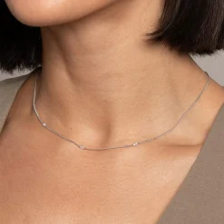 Clearance Navette Rhodium-Plated Necklace Women Necklaces