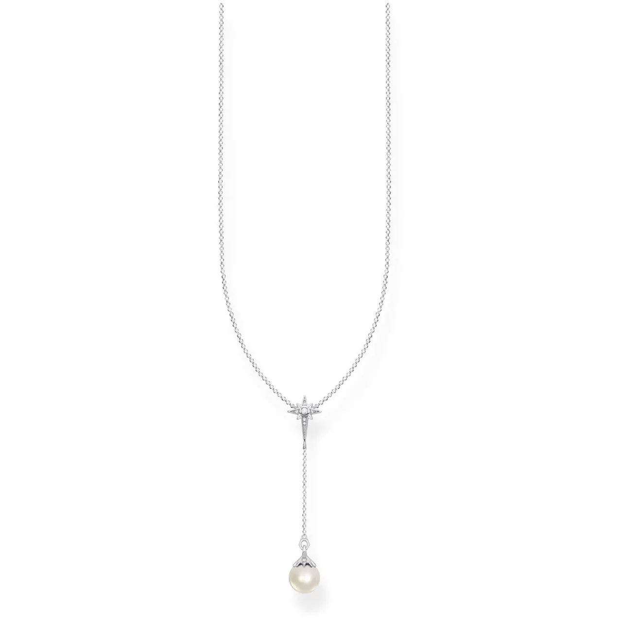 Necklace Pearl Star Silver Women Necklaces