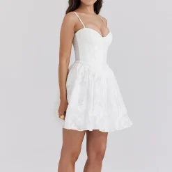 Clearance Nerissa Jacquard Corset Mini Dress Women Dresses