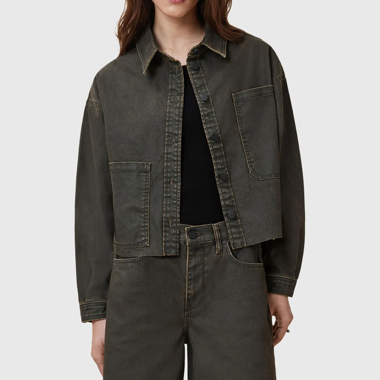 Nicky Oversized Denim Shacket Women Coats & Jackets