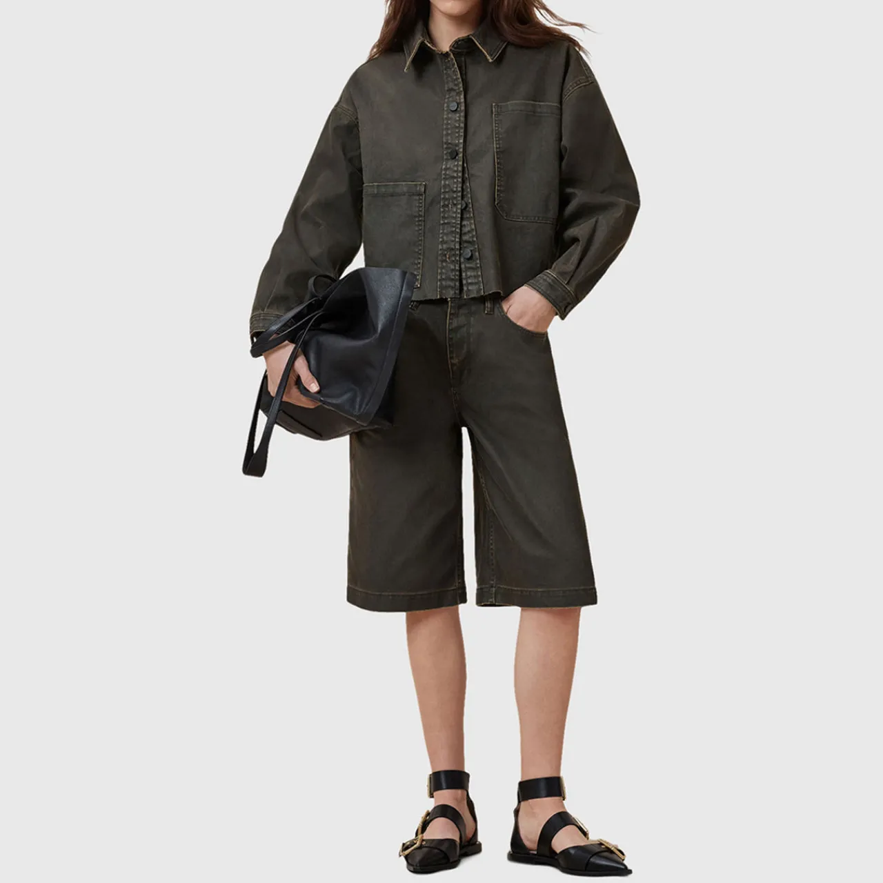 Nicky Oversized Denim Shacket Women Coats & Jackets