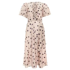 Clearance Nicola Polka Dot Ruffle Dress Women Dresses