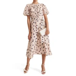 Clearance Nicola Polka Dot Ruffle Dress Women Dresses