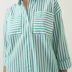 Nicola Striped Casual Shirt Women Tops