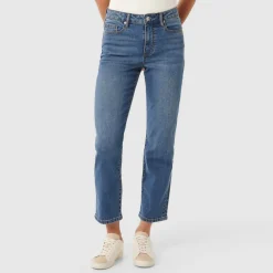 Clearance Niki Mid-Rise Straight-Leg Jeans Women Denim