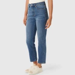 Clearance Niki Mid-Rise Straight-Leg Jeans Women Denim