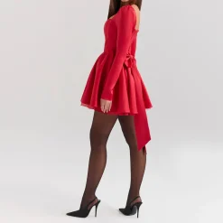 Nina Bow Mini Dress Women Dresses