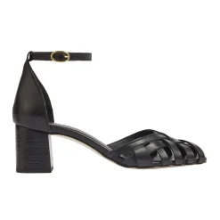 Hot Noemia Leather Criss-Cross Sandals Women Heels