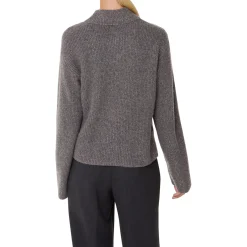 Clearance Notched Rib Knit Sweater Women Sweaters & Cardigans