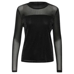 Hot Olga Glitter Mesh Top Women Tops