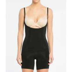 Best OnCore Firm Control Open-Bust Mid-Thigh Bodysuit Women Shapewear