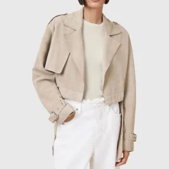 Discount Ophelia Suede Trench Jacket Women Coats & Jackets