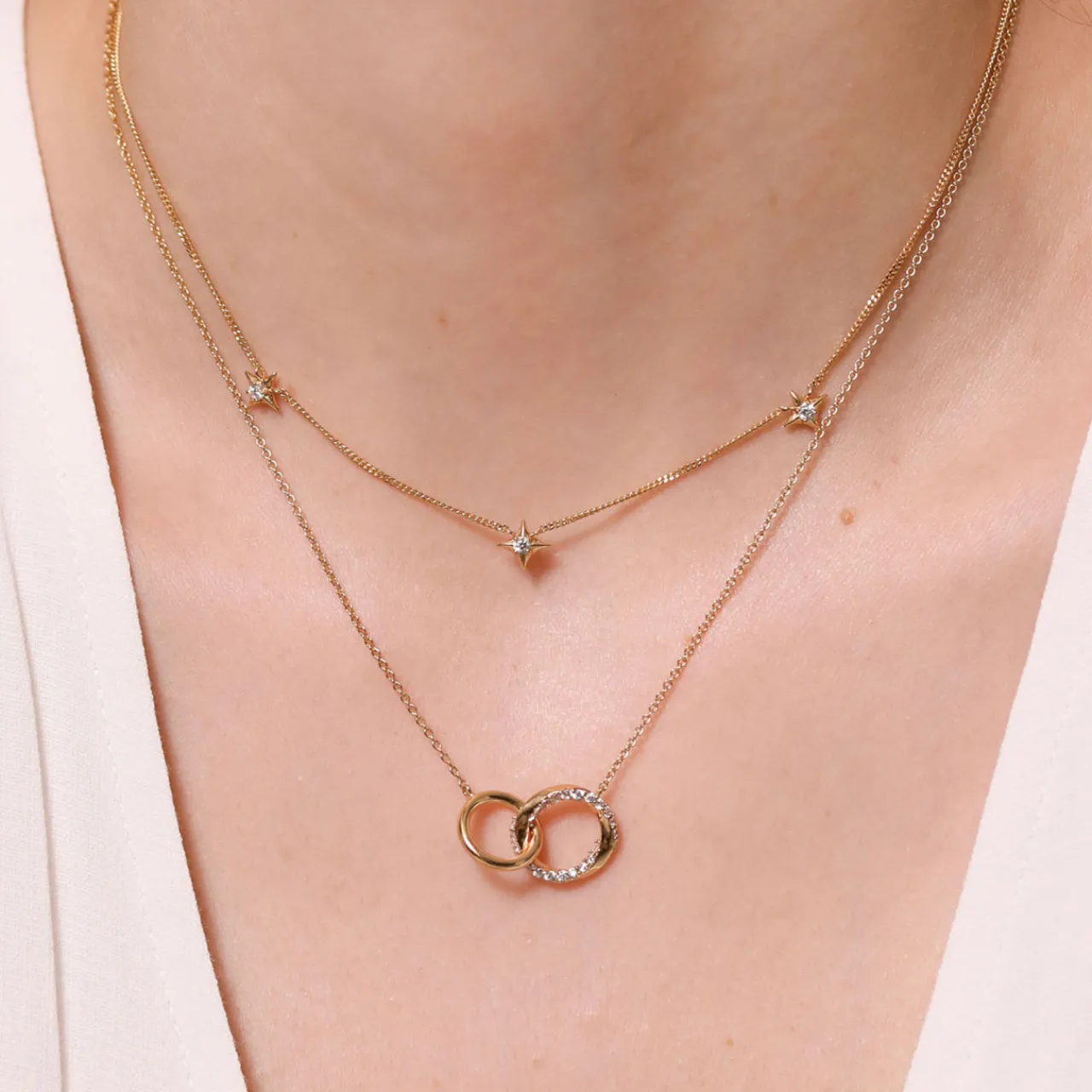 Online Orbit 18k Gold-Plated Chain Necklace Women Necklaces