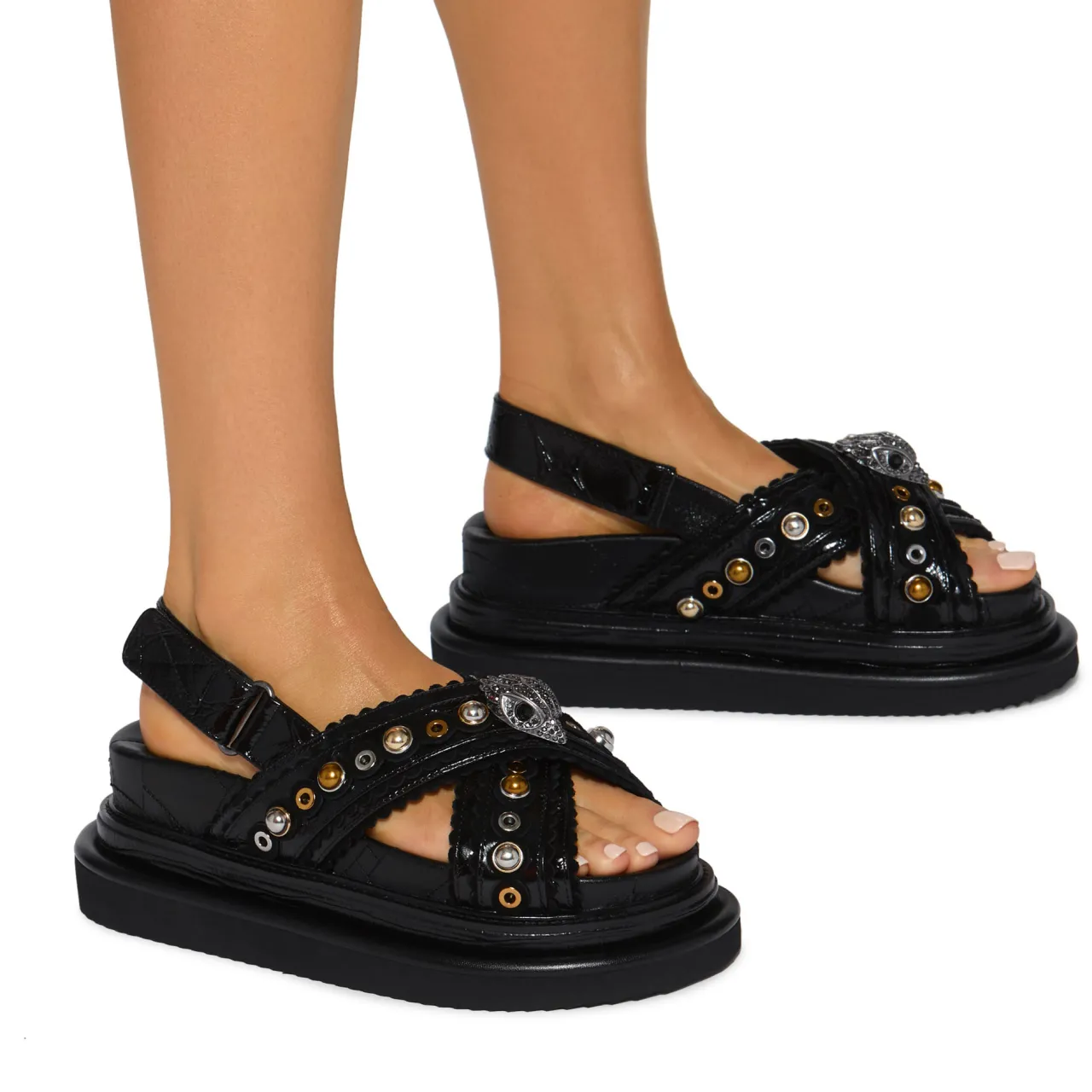 Discount Orson Cross Scallop Flatform Sandals Women Sandals