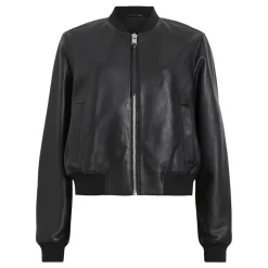 Orten Leather Bomber Jacket Women Coats & Jackets
