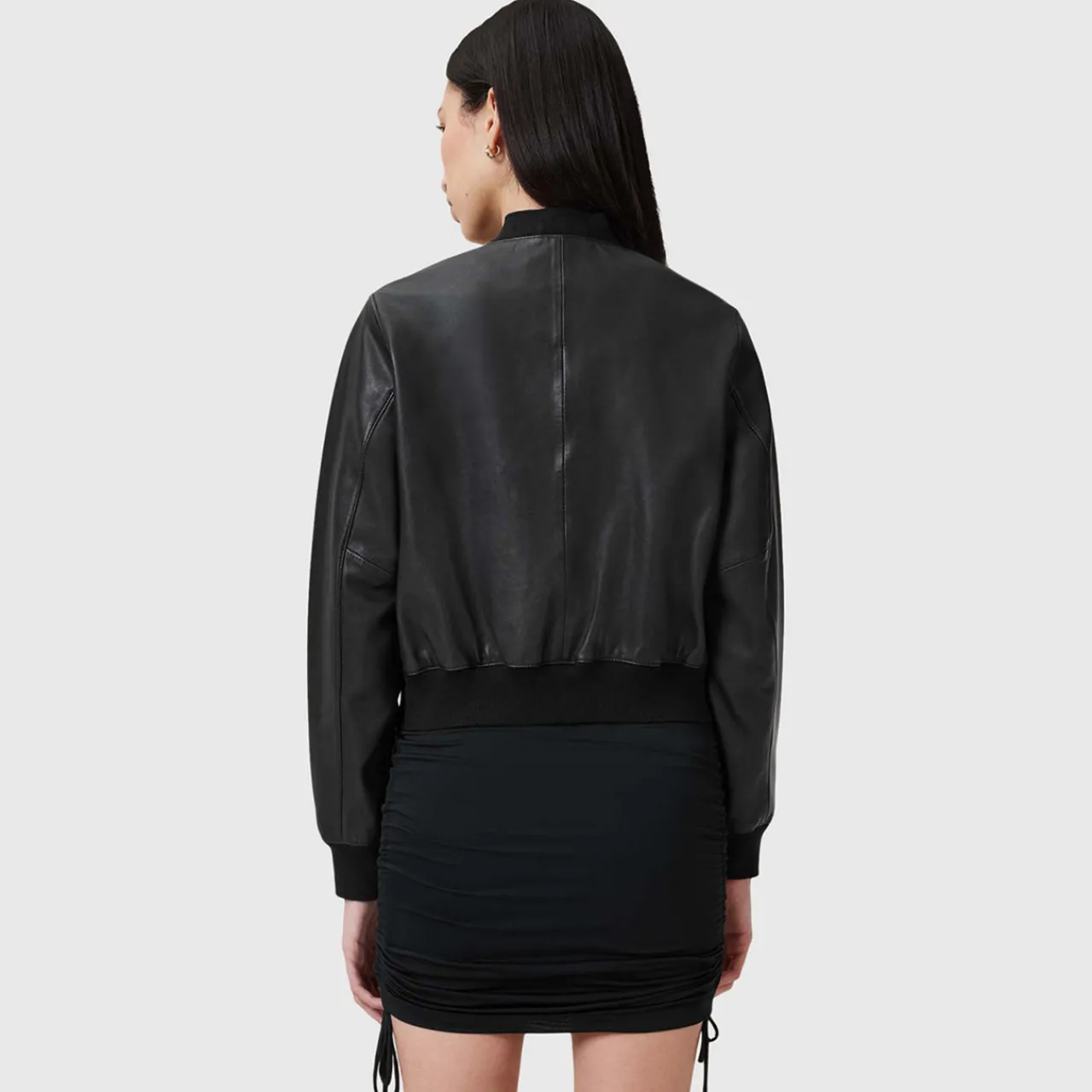 Orten Leather Bomber Jacket Women Coats & Jackets
