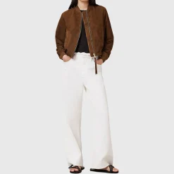 Outlet Orten Suede Bomber Jacket Women Coats & Jackets