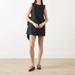 Discount Oversized Bow Mini Shift Dress Women Occasion Dressing