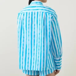 New Oversized Striped Shirt Women Swimwear & Beachwear