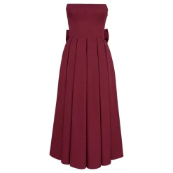 Pandora Detachable Bow Midi Dress Women Dresses