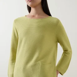 Hot Patch Pocket Ribbed Sweater Women Sweaters & Cardigans