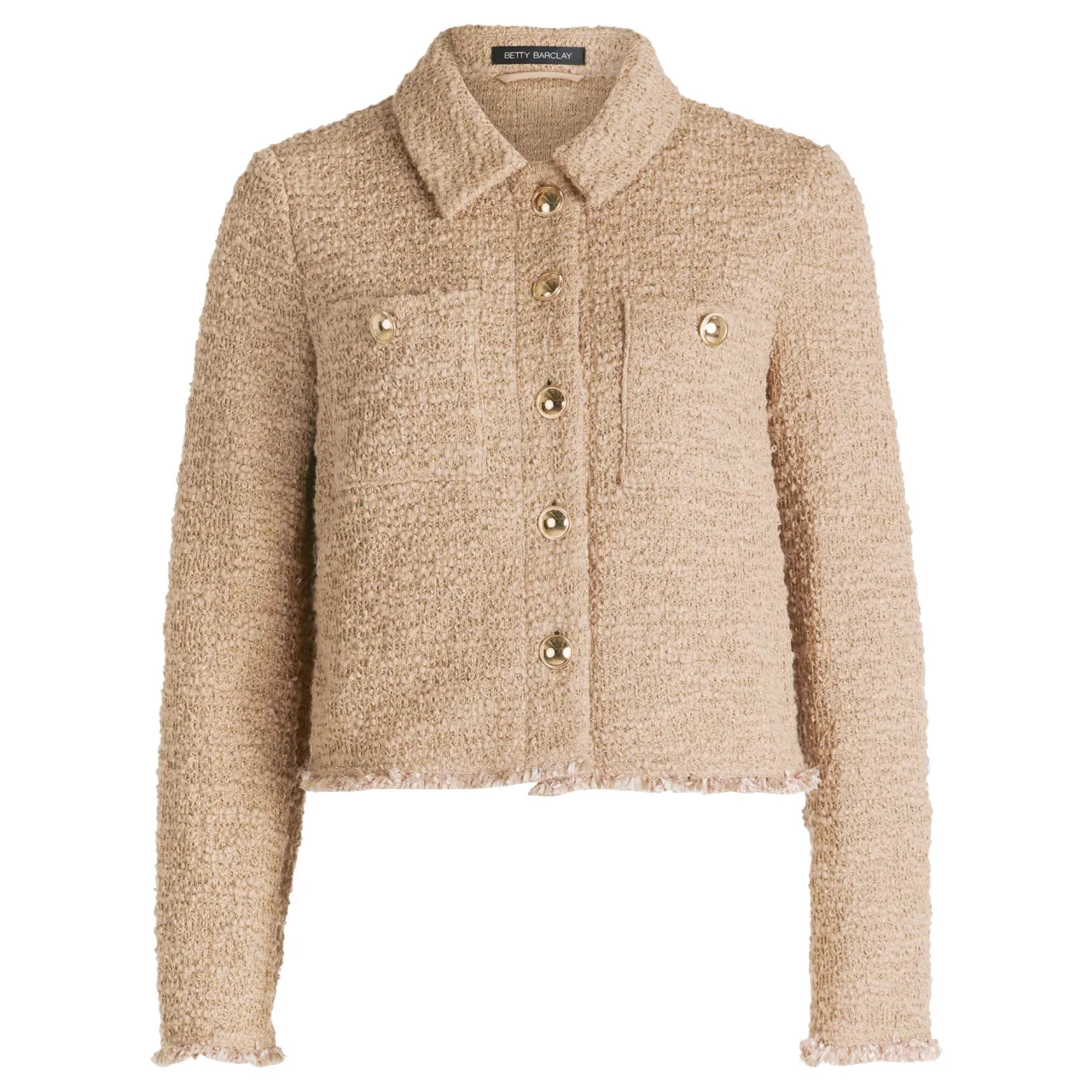 Outlet Patch Pocket Tweed Jacket Women Coats & Jackets