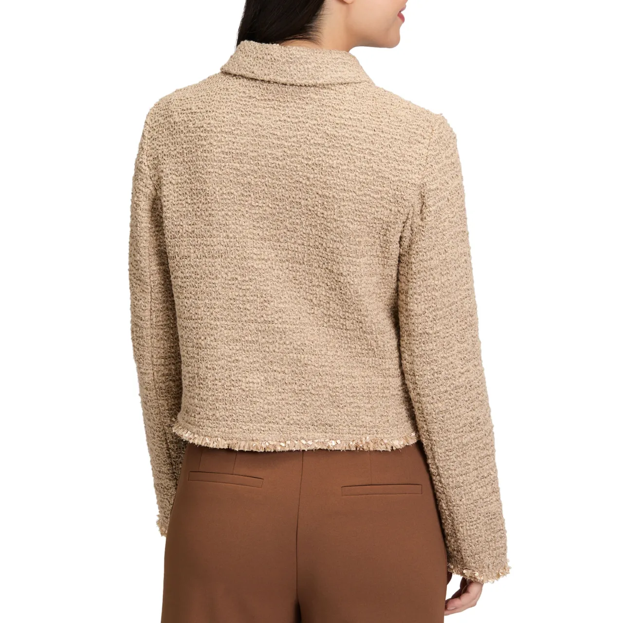 Outlet Patch Pocket Tweed Jacket Women Coats & Jackets
