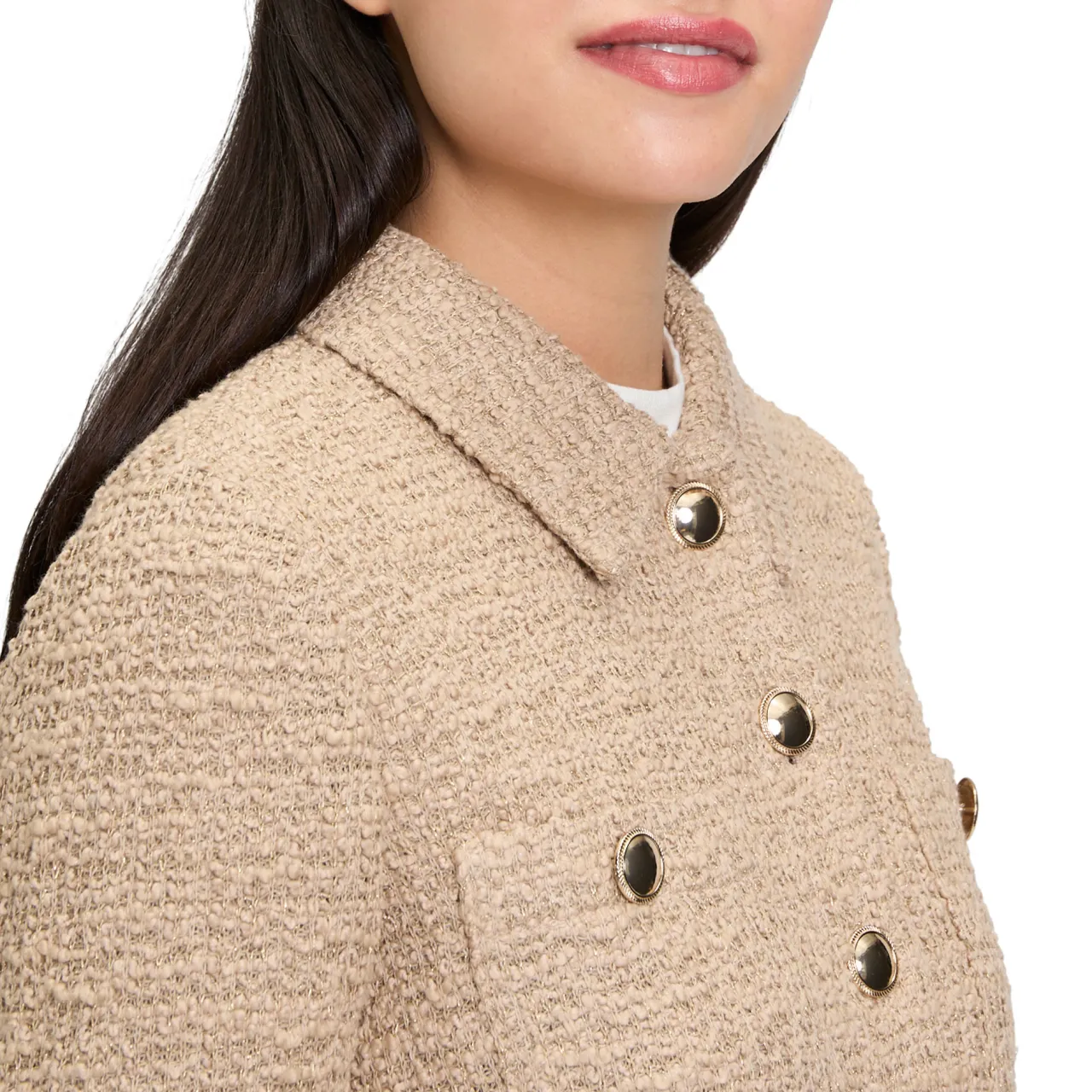 Outlet Patch Pocket Tweed Jacket Women Coats & Jackets