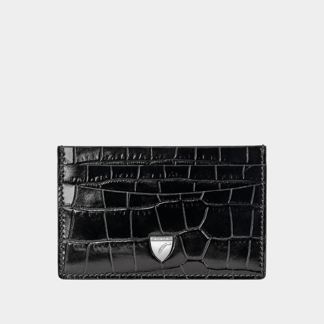 Online Patent-Croc Shield Logo Leather Cardholder Women Wallets