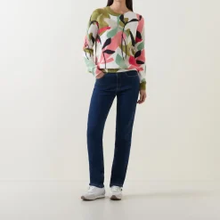 Online Patterned Ribbed Knit Sweater Women Sweaters & Cardigans