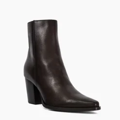Clearance Paxten Leather Western Ankle Boots Women Boots