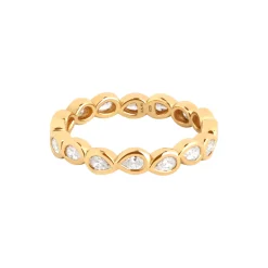 Online Pear Bezel Band Ring Women Rings