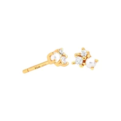 Outlet Pearl & Crystal Stud Earrings Women Earrings