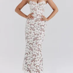 New Pearl Floral Embroidered Dress Women Dresses