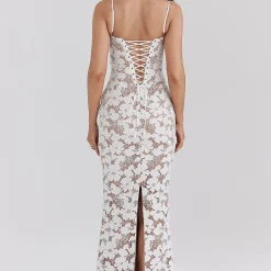 New Pearl Floral Embroidered Dress Women Dresses