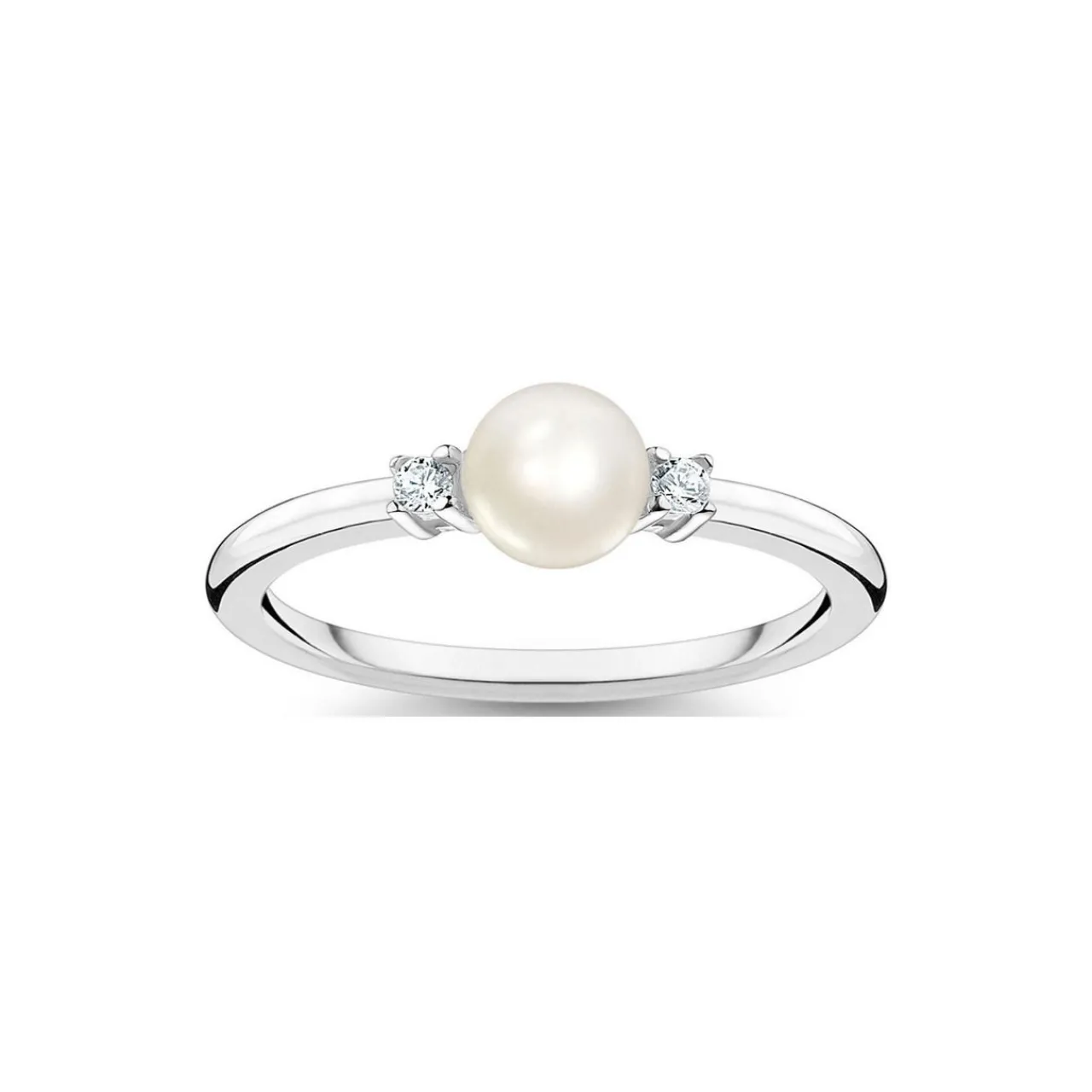 Online Pearl With White Stones Ring Women Rings