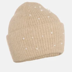 Discount Pearly Knitted Beanie Hat Women Hats