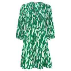 Clearance Penele Squiggle Print Swing Dress Women Dresses