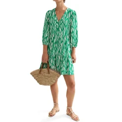 Clearance Penele Squiggle Print Swing Dress Women Dresses