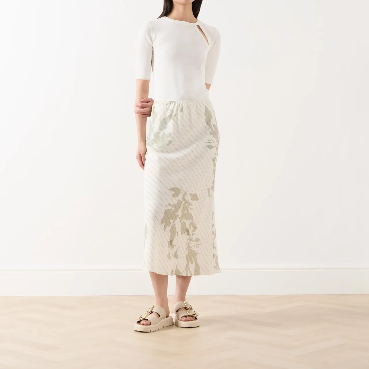 Online Penna Pinstripe Slip Skirt Women Skirts