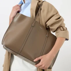 Outlet Perry Triple-Compartment Leather Tote Bag Women Tote Bags