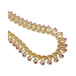 Online Pink & Turquoise Stone Choker Women Necklaces