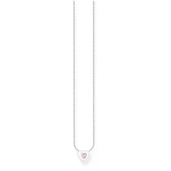 Online Pink Enamel Silver Heart Necklace Women Necklaces