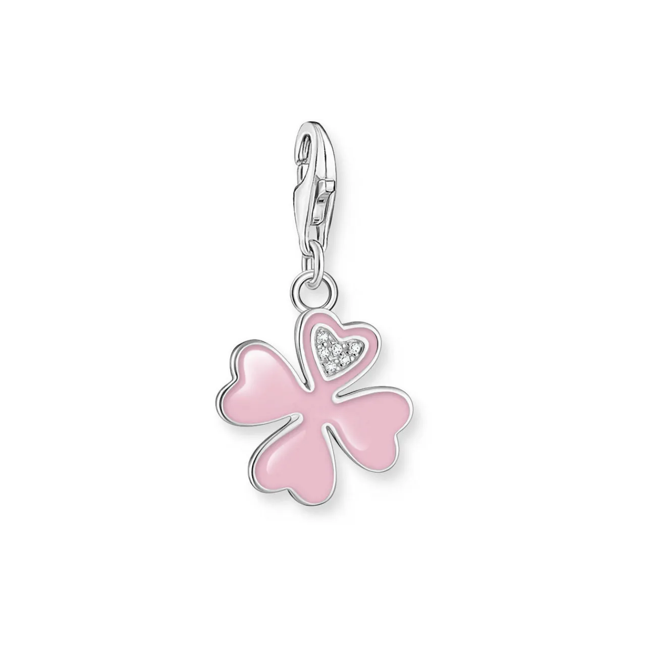 Discount Pink Four-Leaf Clover Charm Women Charms