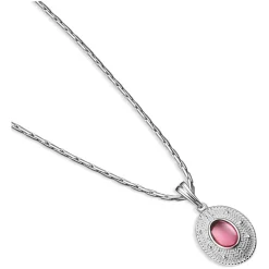 New Pink Stone Pendant Necklace Women Necklaces