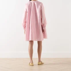 Online Pinstripe Kimono Mini Dress Women Dresses