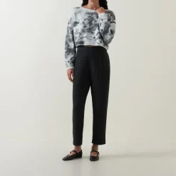 New Pinstripe Straight Leg Trousers Women Trousers & Shorts