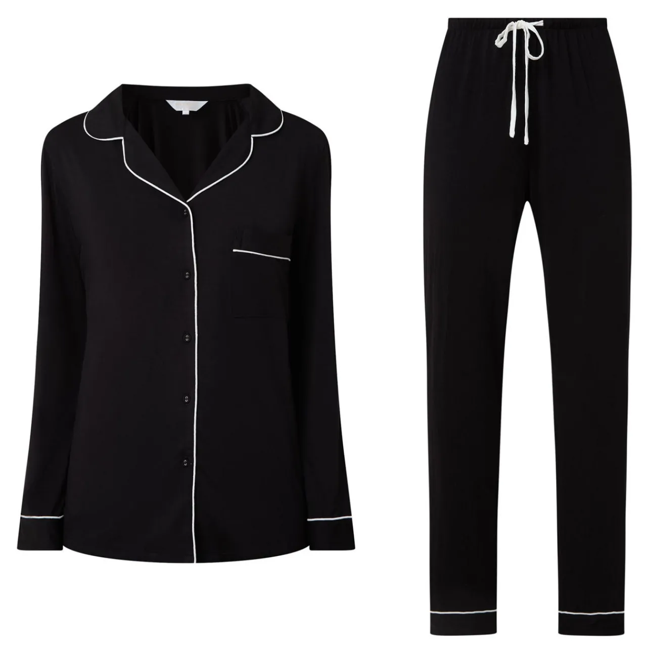 Sale Piped Pyjama Set Women Sleepwear