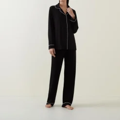 Sale Piped Pyjama Set Women Sleepwear